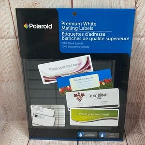 Premium Mailing Labels Blank 240 White Polaroid